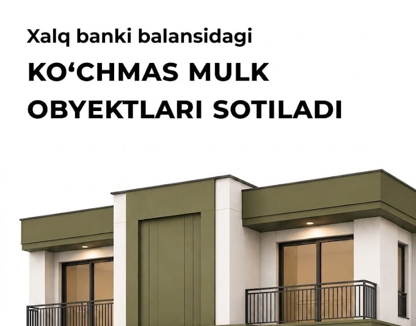 Xalq banki tijorat obyektlarini e-auksion savdolariga chiqardi